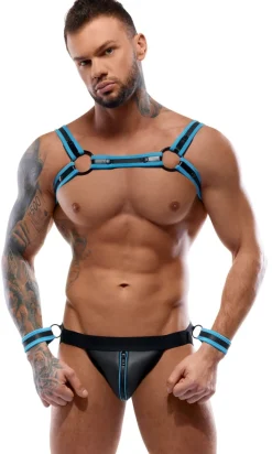 Harness mit Jock und Handschellen Bondage