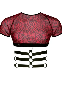 Harness T-Shirt mit Zebramuster