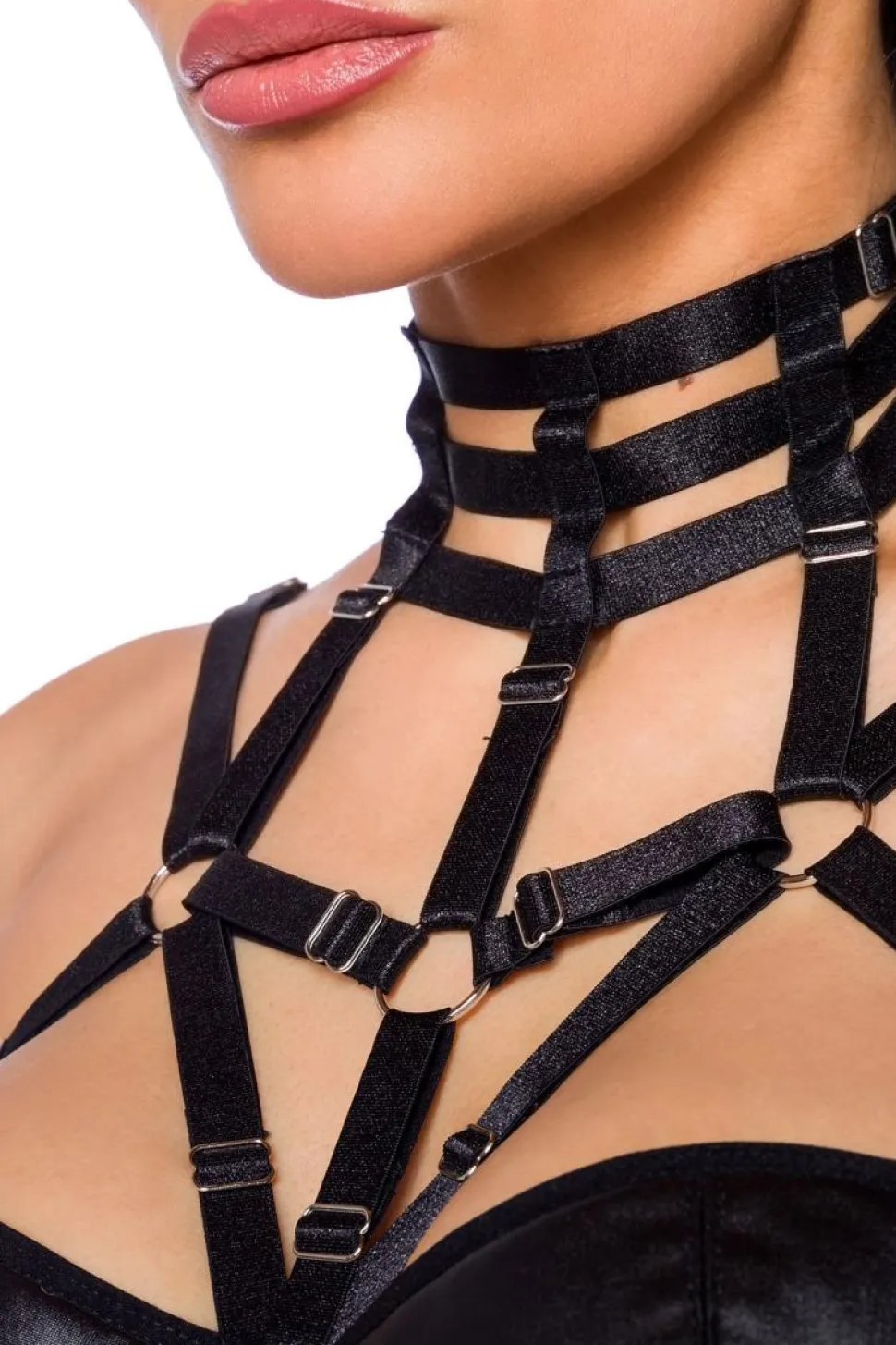 Harness-Wetlook-Set mit Rock