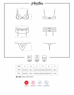 Heartina Set 3 Stück rot