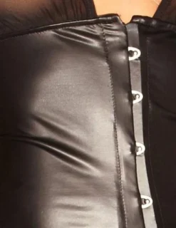 Heißes Kleid mit Corsagenschließe & Tüll-Rock in schwarz