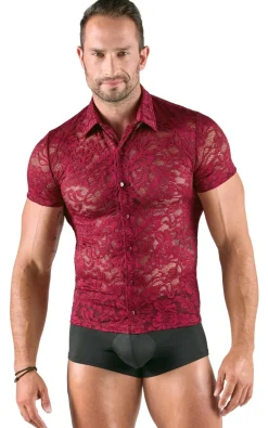 Hemd aus feiner Spitze mit Kragen