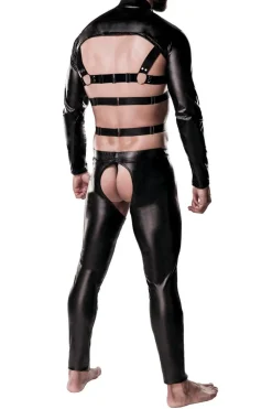 Herren Clubwear Set mit Bolero und eng geschnittenen Chaps aus weichem Material