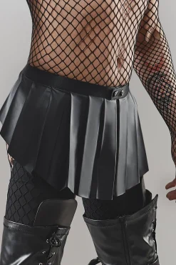 Herren Falten-Rock kurz mit Druckknöpfen