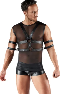 Herren Harness Set aus elastischem Material