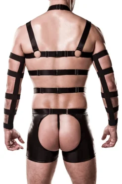 Herren Harness Set mit weichen und dehnbaren Gummibändern