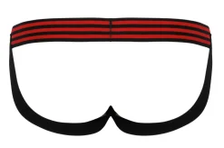 Herren Jock im Streifen-Look Rot Schwarz