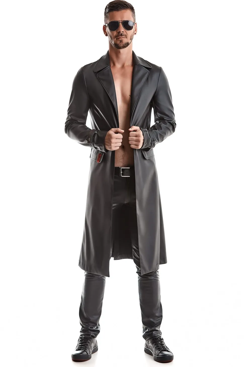 Herren Mantel im edlen Matt-Look mit feinen Details