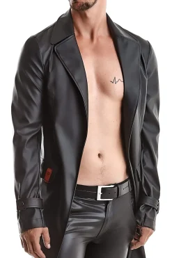 Herren Mantel im edlen Matt-Look mit feinen Details