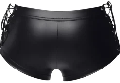 Herren Pants mit Schnürungen im edlen Mattlook mit unterlegtem Reißverschluss