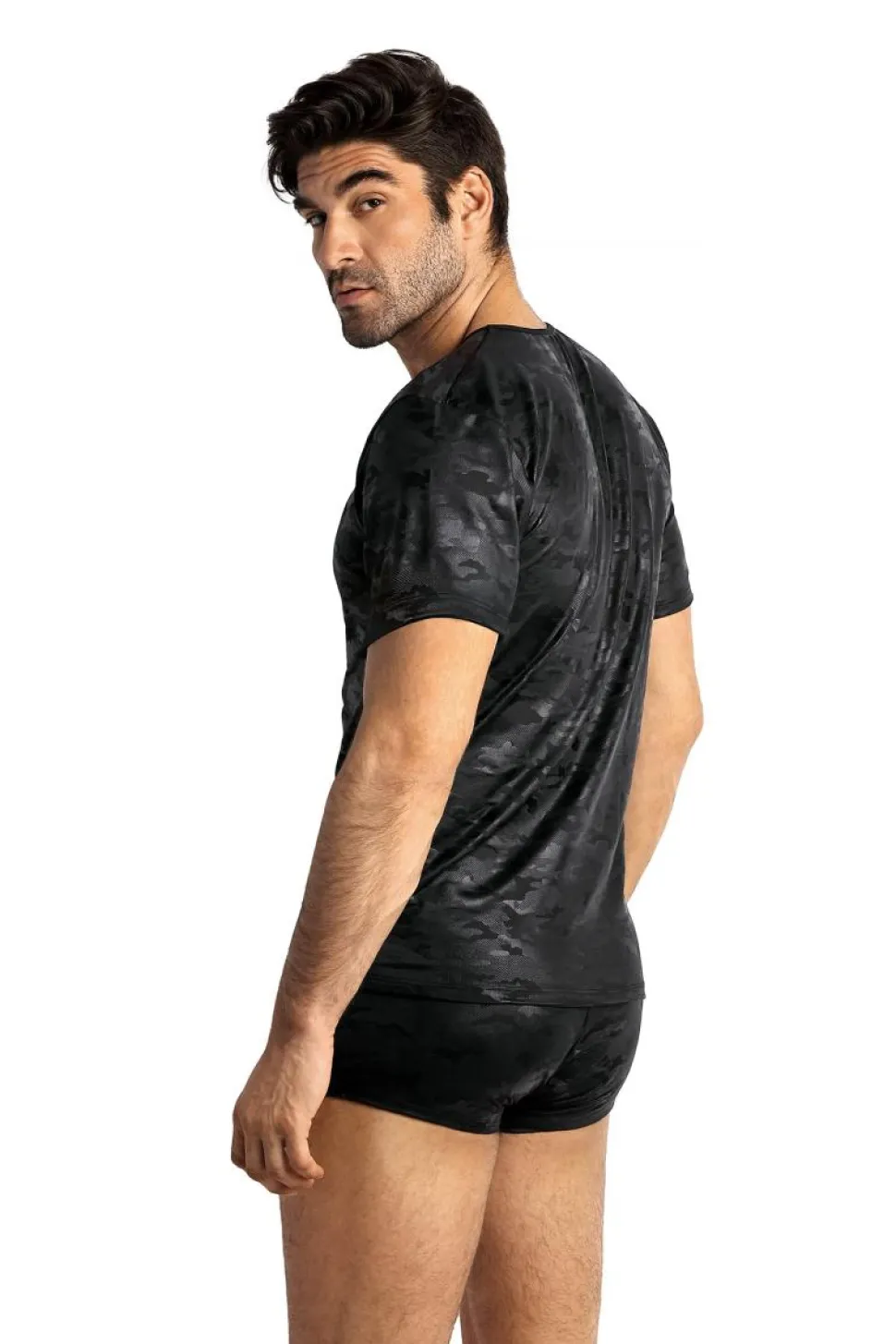 Herren Shirt aus feinem Material im Camouflage-Look Herren Shirt aus feinem Material im Camouflage-Look