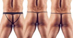 Herren Strings 3er schwarz