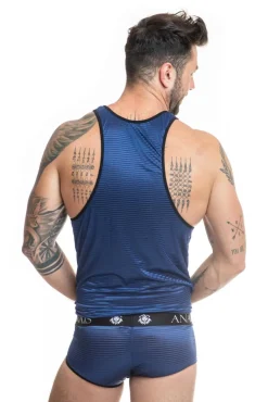 Herren Tank-Top aus feinem Material gestreift