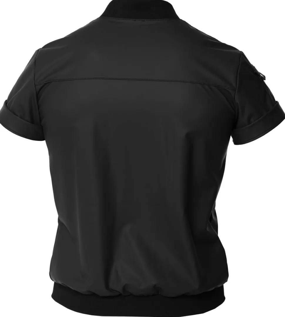 Herren-Hemd im Blouson-Style mit Taschen im edlem Mattlook mit durchgehender Druckknopfleiste