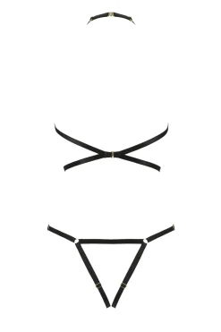Ivena Harness-Body schwarz