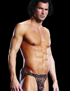 Jock Strap Slip mit Leoparden Muster