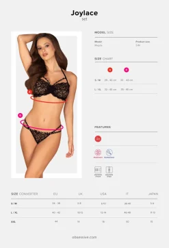 Joylace 2tlg Set schwarz