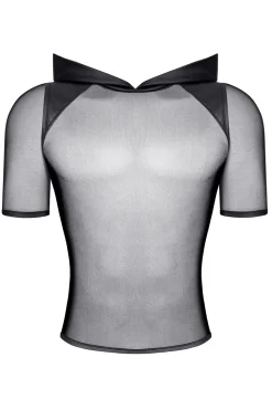 Kapuzen Shirt aus Netz Material