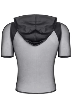 Kapuzen Shirt aus Netz Material