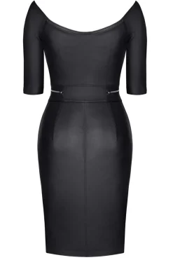 Kleid aus Kunstleder Clubwear Minikleid Wetlook