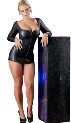 Kleid Glitzerzip schwarz