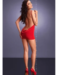 Kleid Lara mit T-String rot