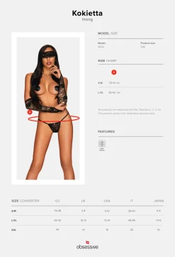 Kokietta String schwarz