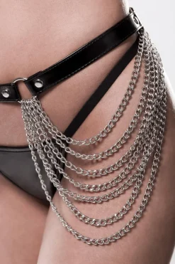 Kunstleder Harness-Top Kettenset