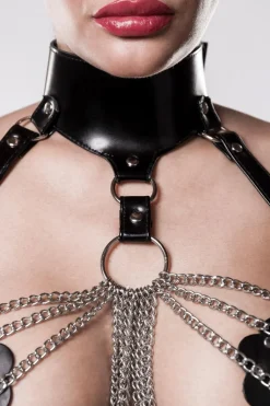 Kunstleder Harness-Top Kettenset