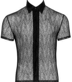 Kurzarm Spitzenhemd aus feinem Material