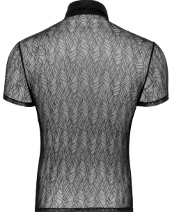 Kurzarm Spitzenhemd aus feinem Material