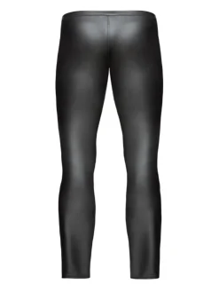 Lange Wetlook Hose mit Lackeinsätzen