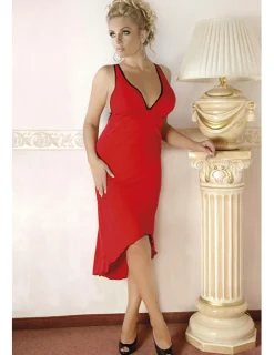 langes Kleid M/1073 rot