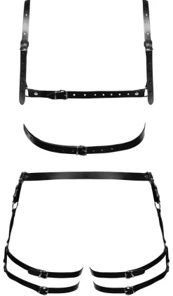 Leder Harness Set für Männer vielfach verstellbar