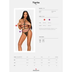 Leoparden Look Dessous-Set Neckholder String Riemen