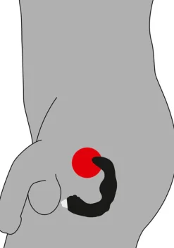 L-förmiger Prostata Vibrator mit Noppen