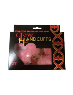 Liebes - Handschellen mit Plüsch pink