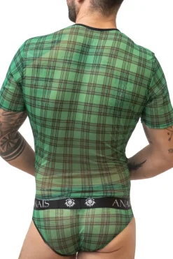 Magic T-Shirt in grünem Karo-Muster