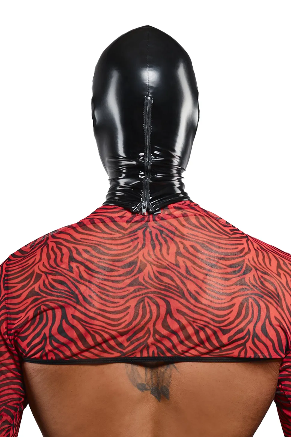 Maske mit Zebramuster und Reißverschluss