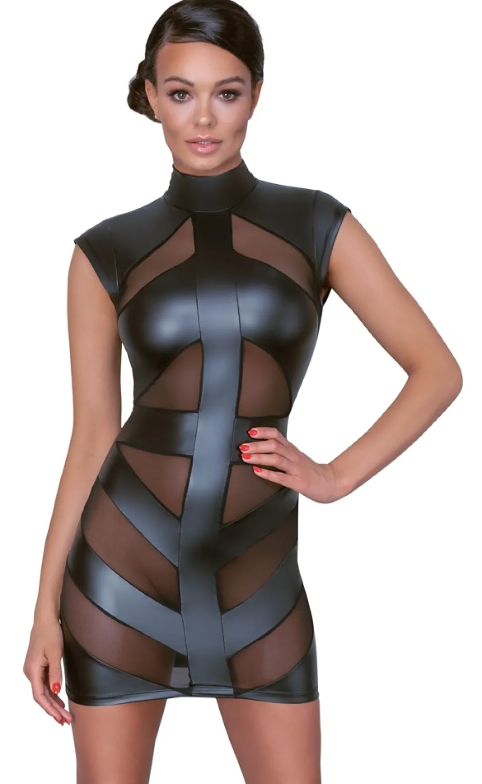 Mattlook Kleid mit Powernet Einsätzen