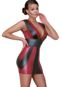 Mattlook Kleid schwarz-rot