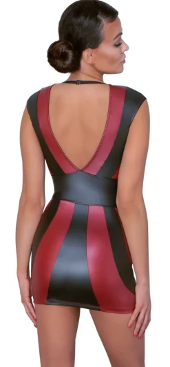 Mattlook Kleid schwarz-rot