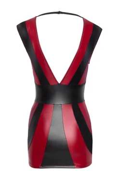 Mattlook Kleid schwarz-rot