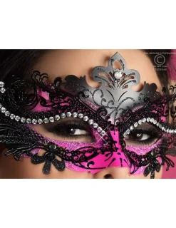 Metallmaske mit Strass-Steinen