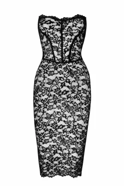 Midi Corsagenkleid aus Spitze