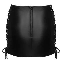 Mini Rock aus feinstem Leder mit seitlichen Schnürungen