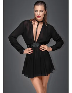 Minikleid aus Chiffon mit Chocker