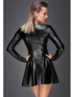 Minikleid aus elastischem Powerwetlook
