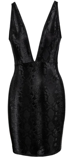 Minikleid in Schlangenhaut-Optik Clubwear Partykleid
