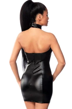 Minikleid mit Mesh-Einsatz und floralem Muster